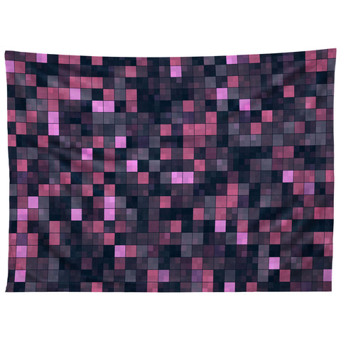Kaleiope Studio Pink and Gray Squares Tapestry