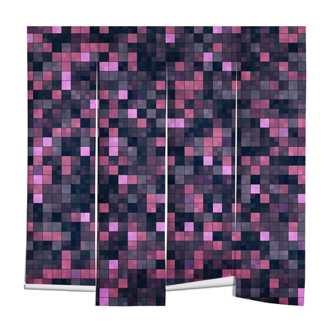 Kaleiope Studio Pink and Gray Squares Wall Mural