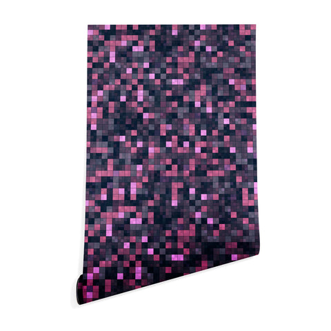 Kaleiope Studio Pink and Gray Squares Wallpaper