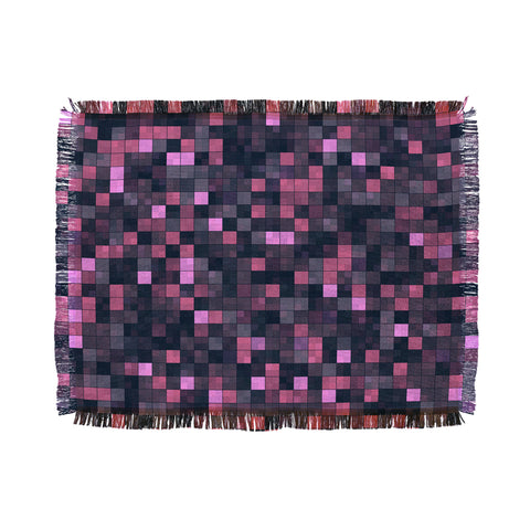 Kaleiope Studio Pink and Gray Squares Throw Blanket