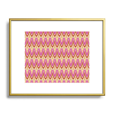 Kaleiope Studio Pink Yellow Art Deco Scales Metal Framed Art Print