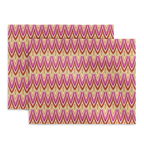 Kaleiope Studio Pink Yellow Art Deco Scales Placemat