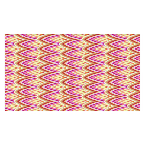 Kaleiope Studio Pink Yellow Art Deco Scales Tablecloth