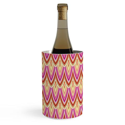Kaleiope Studio Pink Yellow Art Deco Scales Wine Chiller