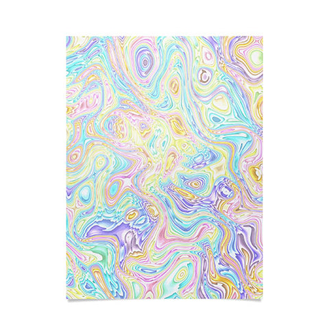 Kaleiope Studio Psychedelic Pastel Swirls Poster