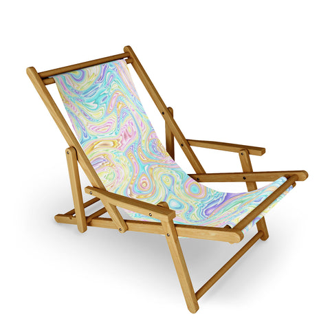 Kaleiope Studio Psychedelic Pastel Swirls Sling Chair
