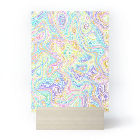 Kaleiope Studio Psychedelic Pastel Swirls Mini Art Print