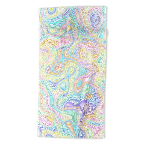 Kaleiope Studio Psychedelic Pastel Swirls Beach Towel