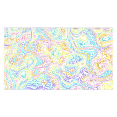 Kaleiope Studio Psychedelic Pastel Swirls Tablecloth