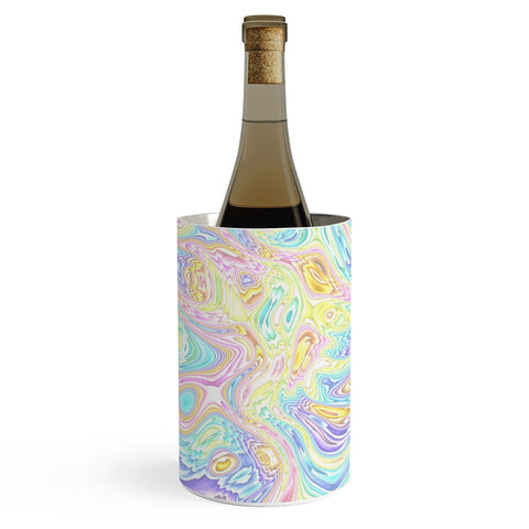 Kaleiope Studio Psychedelic Pastel Swirls Wine Chiller