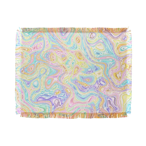 Kaleiope Studio Psychedelic Pastel Swirls Throw Blanket