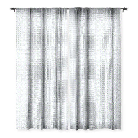 Kaleiope Studio Retro Truchet Tiles Sheer Window Curtain