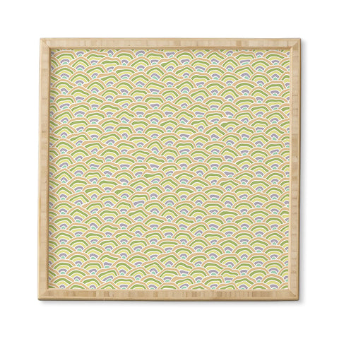 Kaleiope Studio Squiggly Seigaiha Pattern Framed Wall Art