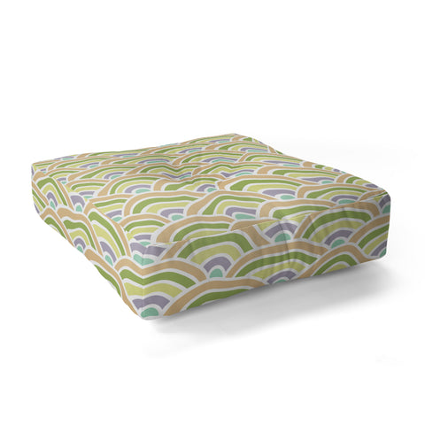 Kaleiope Studio Squiggly Seigaiha Pattern Floor Pillow Square
