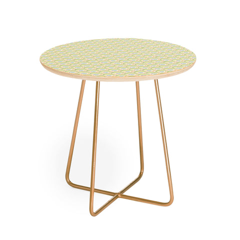 Kaleiope Studio Squiggly Seigaiha Pattern Round Side Table