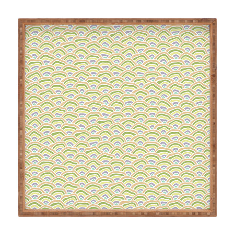 Kaleiope Studio Squiggly Seigaiha Pattern Square Tray