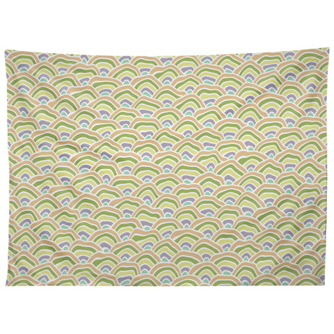 Kaleiope Studio Squiggly Seigaiha Pattern Tapestry