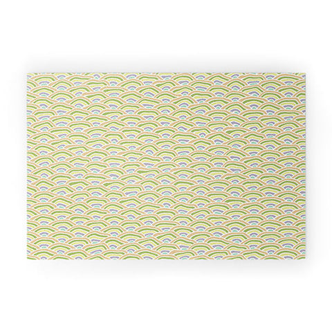 Kaleiope Studio Squiggly Seigaiha Pattern Welcome Mat