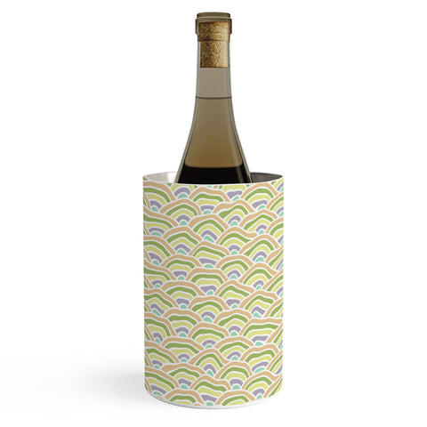 Kaleiope Studio Squiggly Seigaiha Pattern Wine Chiller