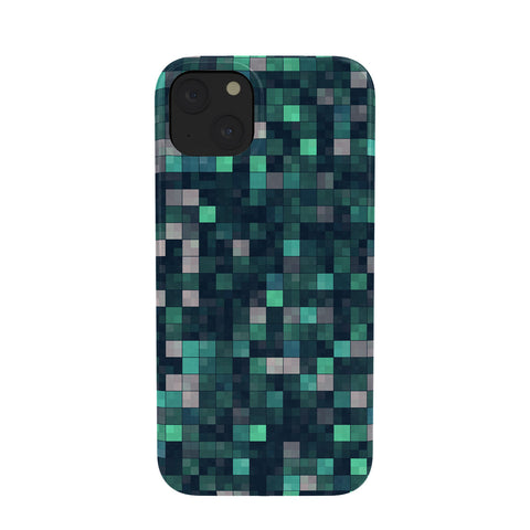 Kaleiope Studio Teal and Gray Squares Phone Case