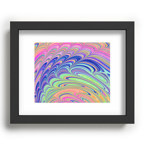 Kaleiope Studio Trippy Swirly Rainbow Recessed Framing Rectangle