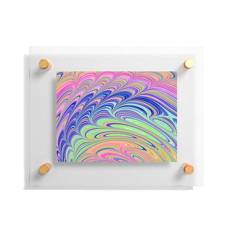 Kaleiope Studio Trippy Swirly Rainbow Floating Acrylic Print