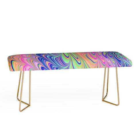 Kaleiope Studio Trippy Swirly Rainbow Bench