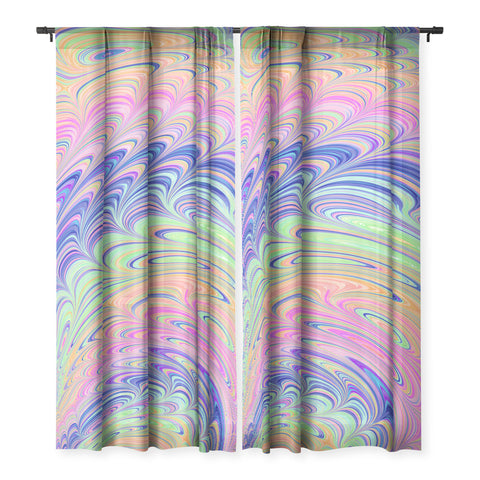Kaleiope Studio Trippy Swirly Rainbow Sheer Non Repeat