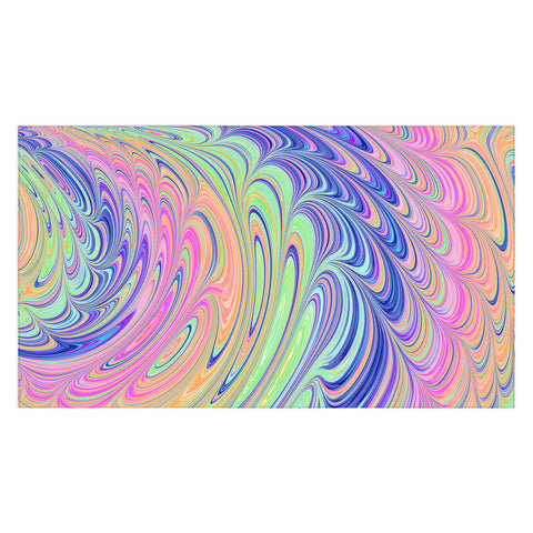 Kaleiope Studio Trippy Swirly Rainbow Tablecloth