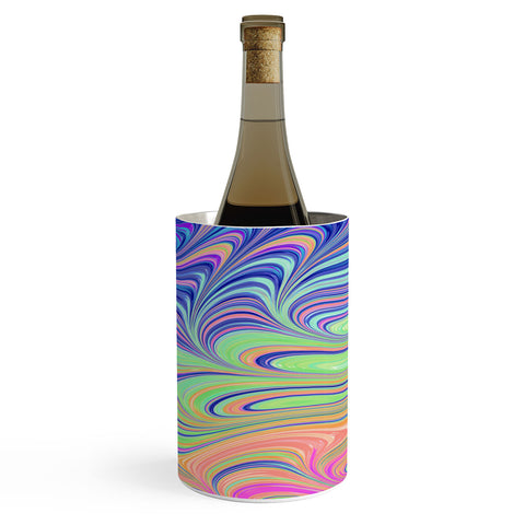 Kaleiope Studio Trippy Swirly Rainbow Wine Chiller