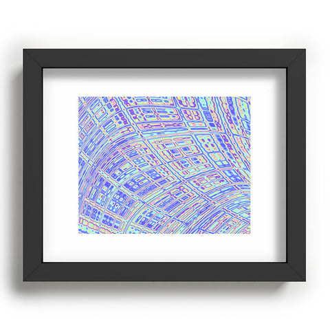 Kaleiope Studio Trippy Vibrant Fractal Texture Recessed Framing Rectangle