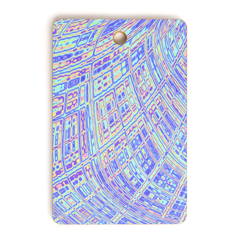 Kaleiope Studio Trippy Vibrant Fractal Texture Cutting Board Rectangle