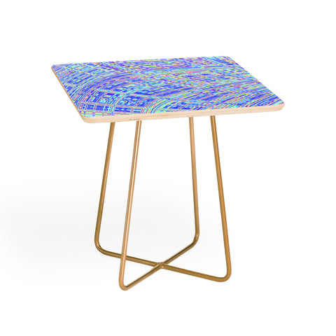Kaleiope Studio Trippy Vibrant Fractal Texture Side Table