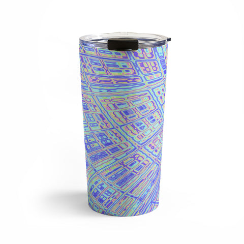 Kaleiope Studio Trippy Vibrant Fractal Texture Travel Mug