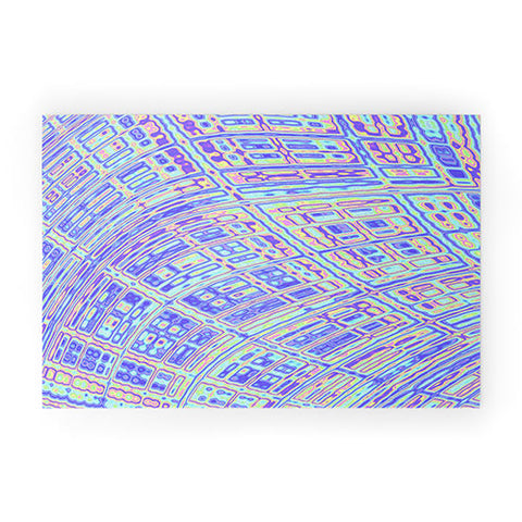 Kaleiope Studio Trippy Vibrant Fractal Texture Welcome Mat