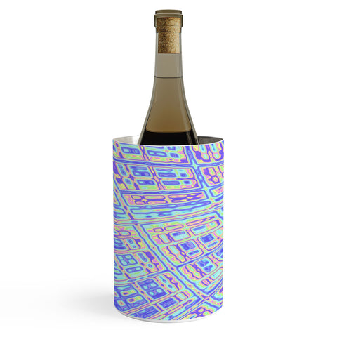 Kaleiope Studio Trippy Vibrant Fractal Texture Wine Chiller