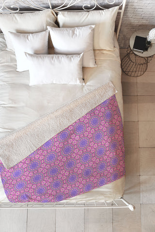 Kaleiope Studio Vibrant Ornate Pattern Fleece Throw Blanket