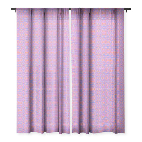 Kaleiope Studio Vibrant Ornate Tiling Pattern Sheer Window Curtain