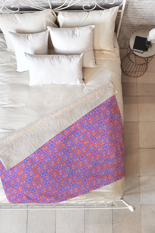 Kaleiope Studio Vibrant Ornate Tiling Pattern Fleece Throw Blanket