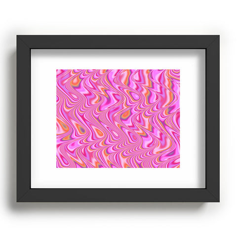 Kaleiope Studio Vibrant Pink Waves Recessed Framing Rectangle