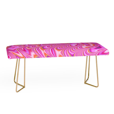 Kaleiope Studio Vibrant Pink Waves Bench