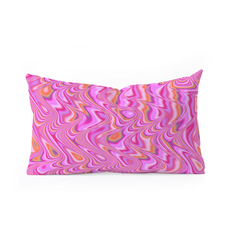 Kaleiope Studio Vibrant Pink Waves Oblong Throw Pillow