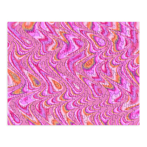Kaleiope Studio Vibrant Pink Waves Puzzle