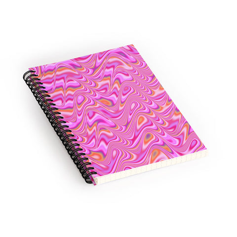 Kaleiope Studio Vibrant Pink Waves Spiral Notebook