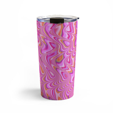 Kaleiope Studio Vibrant Pink Waves Travel Mug