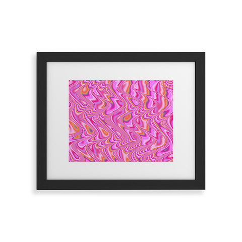 Kaleiope Studio Vibrant Pink Waves Framed Art Print
