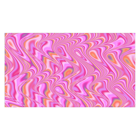 Kaleiope Studio Vibrant Pink Waves Tablecloth