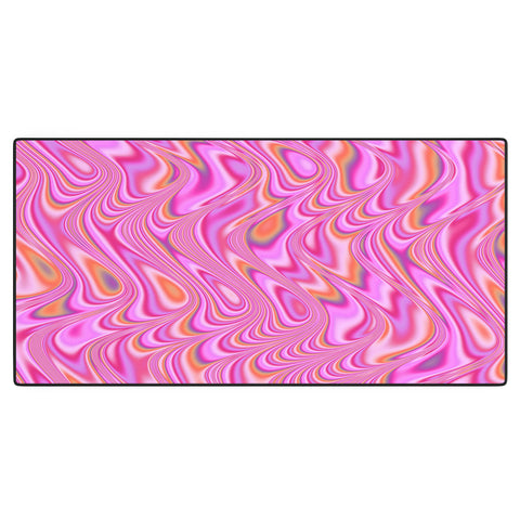 Kaleiope Studio Vibrant Pink Waves Desk Mat