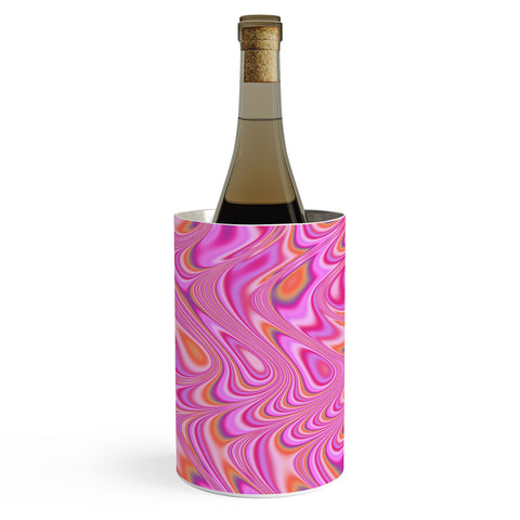 Kaleiope Studio Vibrant Pink Waves Wine Chiller