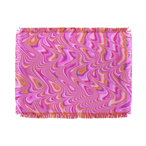 Kaleiope Studio Vibrant Pink Waves Throw Blanket